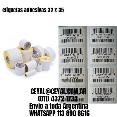 etiquetas adhesivas 32 x 35