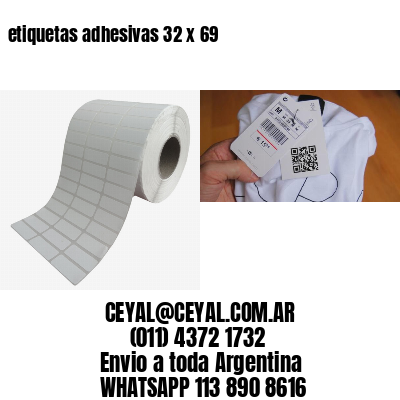 etiquetas adhesivas 32 x 69