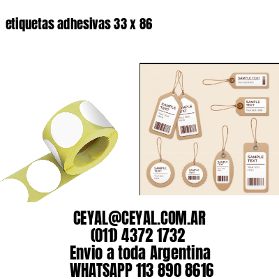 etiquetas adhesivas 33 x 86