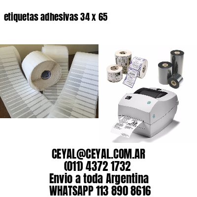 etiquetas adhesivas 34 x 65