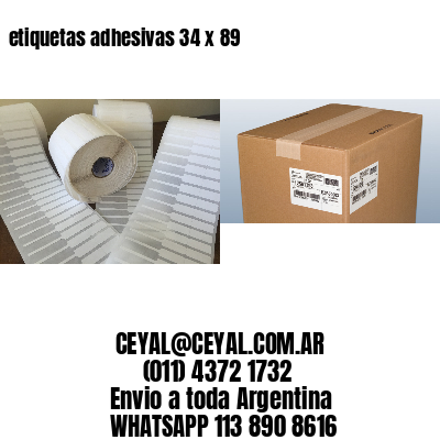etiquetas adhesivas 34 x 89