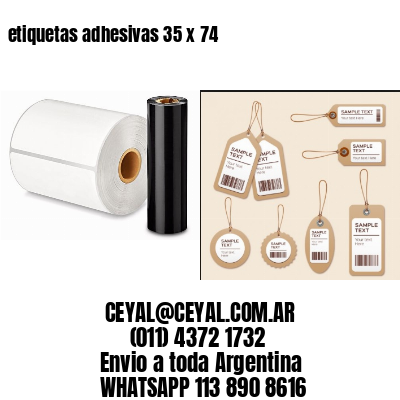 etiquetas adhesivas 35 x 74