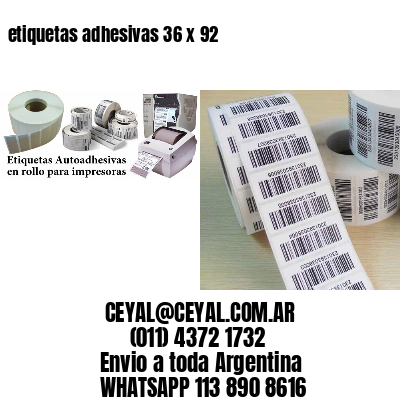 etiquetas adhesivas 36 x 92