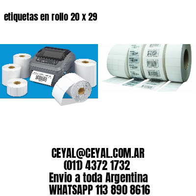 etiquetas en rollo 20 x 29