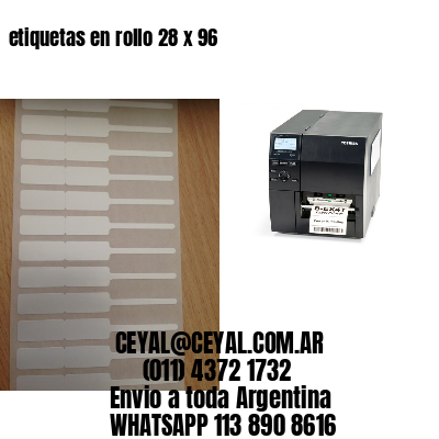 etiquetas en rollo 28 x 96