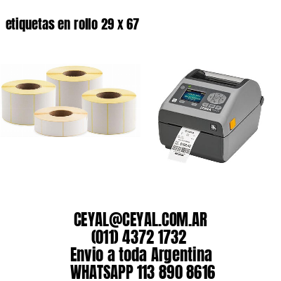 etiquetas en rollo 29 x 67