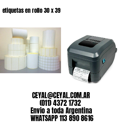 etiquetas en rollo 30 x 39