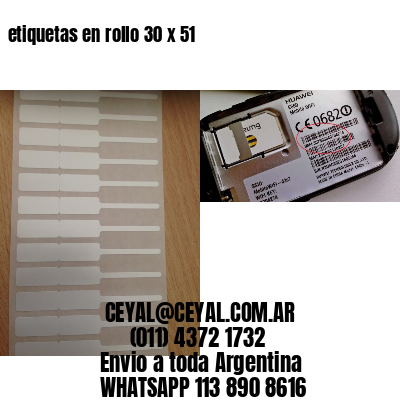 etiquetas en rollo 30 x 51