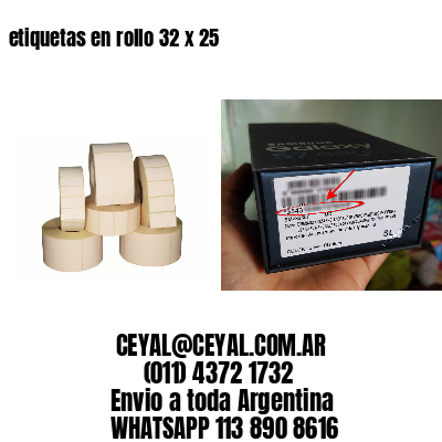 etiquetas en rollo 32 x 25