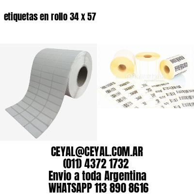 etiquetas en rollo 34 x 57