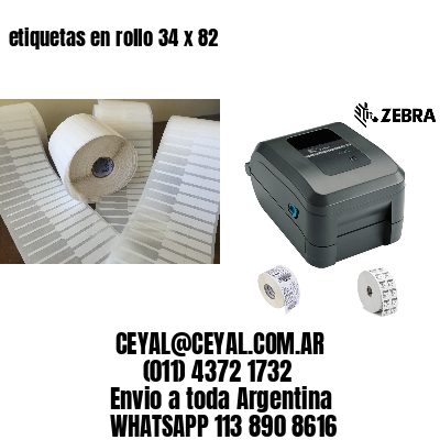 etiquetas en rollo 34 x 82