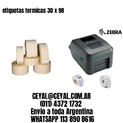 etiquetas termicas 30 x 98