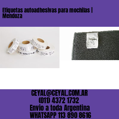 Etiquetas autoadhesivas para mochilas | Mendoza