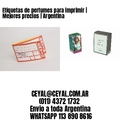 Etiquetas de perfumes para imprimir | Mejores precios | Argentina