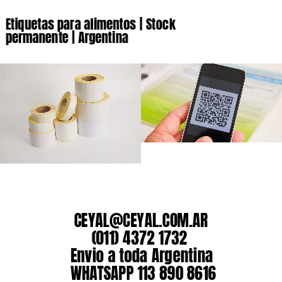Etiquetas para alimentos | Stock permanente | Argentina