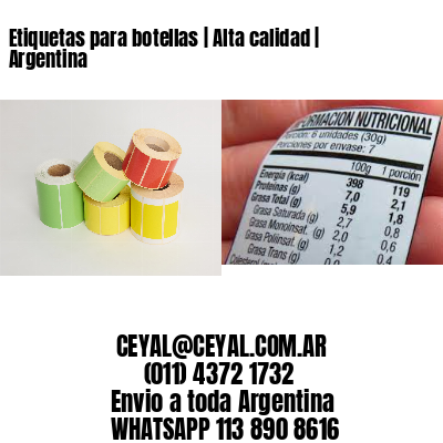 Etiquetas para botellas | Alta calidad | Argentina