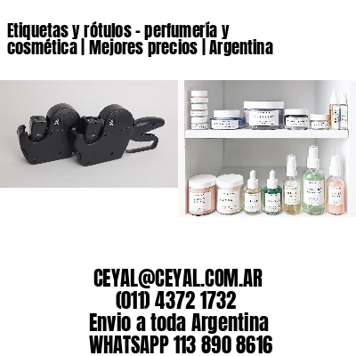 Etiquetas y rótulos – perfumería y cosmética | Mejores precios | Argentina