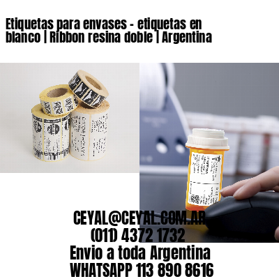 Etiquetas para envases – etiquetas en blanco | Ribbon resina doble | Argentina