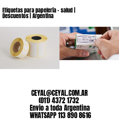 Etiquetas para papelería – salud | Descuentos | Argentina
