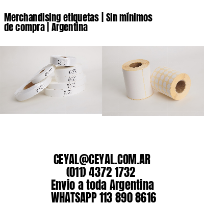 Merchandising etiquetas | Sin mínimos de compra | Argentina