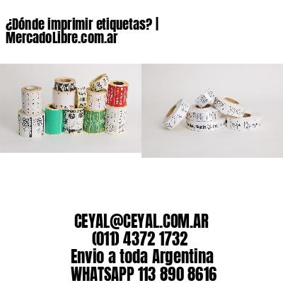 ¿Dónde imprimir etiquetas? | MercadoLibre.com.ar