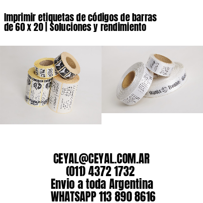 Imprimir etiquetas de códigos de barras de 60 x 20 | Soluciones y rendimiento