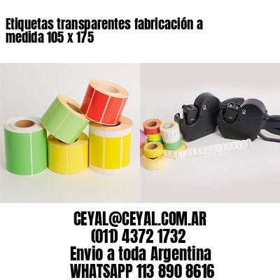 Etiquetas transparentes fabricación a medida 105 x 175