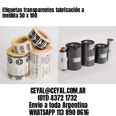 Etiquetas transparentes fabricación a medida 50 x 100