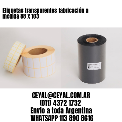 Etiquetas transparentes fabricación a medida 88 x 103