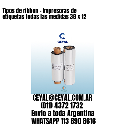 Tipos de ribbon – Impresoras de etiquetas todas las medidas 38 x 12