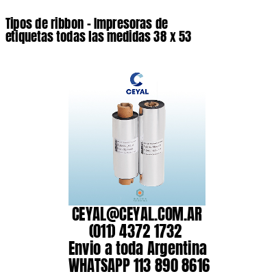 Tipos de ribbon – Impresoras de etiquetas todas las medidas 38 x 53