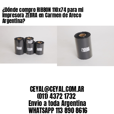 ¿Dónde compro RIBBON 110×74 para mi impresora ZEBRA en Carmen de Areco Argentina?