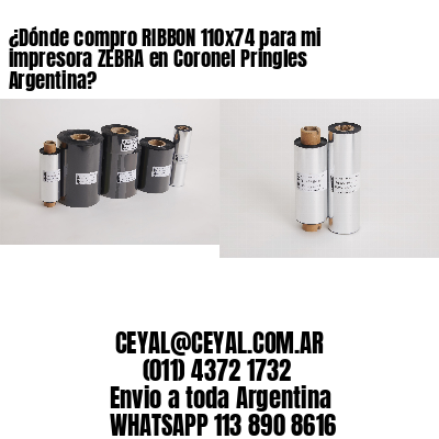 ¿Dónde compro RIBBON 110×74 para mi impresora ZEBRA en Coronel Pringles Argentina?