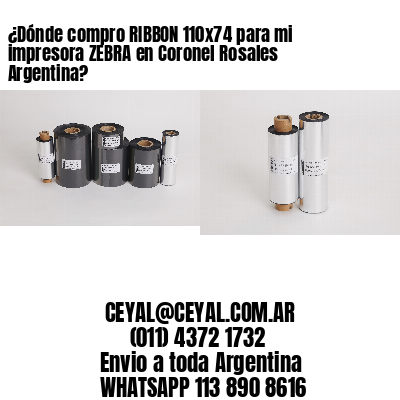 ¿Dónde compro RIBBON 110×74 para mi impresora ZEBRA en Coronel Rosales Argentina?