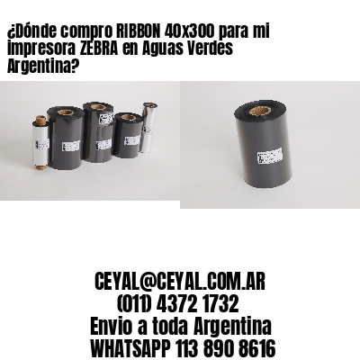 ¿Dónde compro RIBBON 40×300 para mi impresora ZEBRA en Aguas Verdes Argentina?