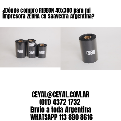 ¿Dónde compro RIBBON 40×300 para mi impresora ZEBRA en Saavedra Argentina?