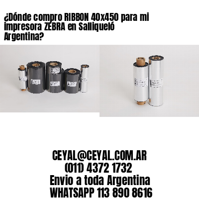¿Dónde compro RIBBON 40×450 para mi impresora ZEBRA en Salliqueló Argentina?
