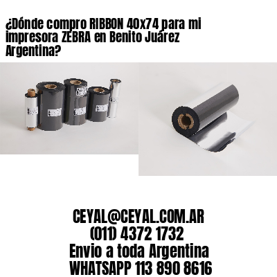 ¿Dónde compro RIBBON 40×74 para mi impresora ZEBRA en Benito Juárez Argentina?