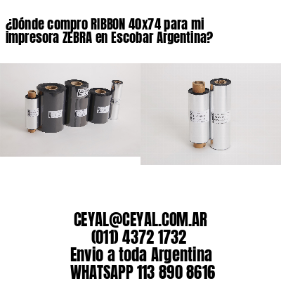 ¿Dónde compro RIBBON 40×74 para mi impresora ZEBRA en Escobar Argentina?