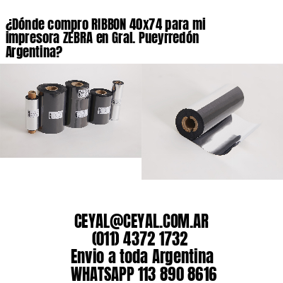 ¿Dónde compro RIBBON 40×74 para mi impresora ZEBRA en Gral. Pueyrredón Argentina?