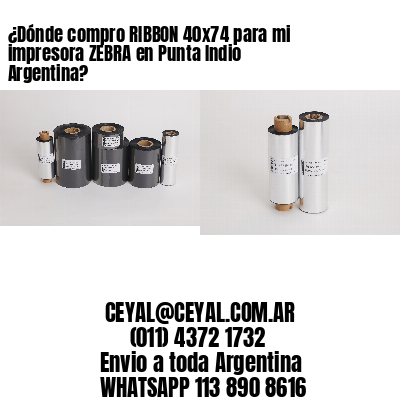 ¿Dónde compro RIBBON 40×74 para mi impresora ZEBRA en Punta Indio Argentina?
