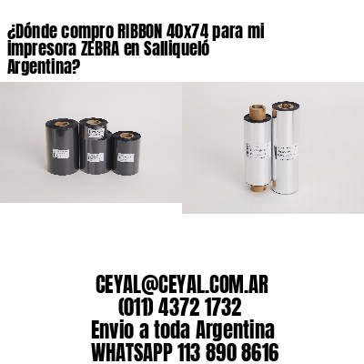¿Dónde compro RIBBON 40×74 para mi impresora ZEBRA en Salliqueló Argentina?