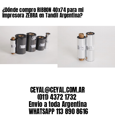 ¿Dónde compro RIBBON 40×74 para mi impresora ZEBRA en Tandil Argentina?