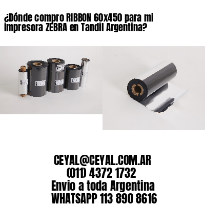 ¿Dónde compro RIBBON 60×450 para mi impresora ZEBRA en Tandil Argentina?