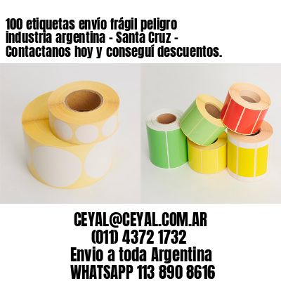 100 etiquetas envío frágil peligro industria argentina – Santa Cruz – Contactanos hoy y conseguí descuentos.
