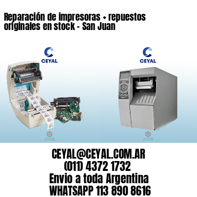 Reparación de impresoras + repuestos originales en stock – San Juan