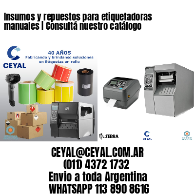 Insumos y repuestos para etiquetadoras manuales | Consultá nuestro catálogo