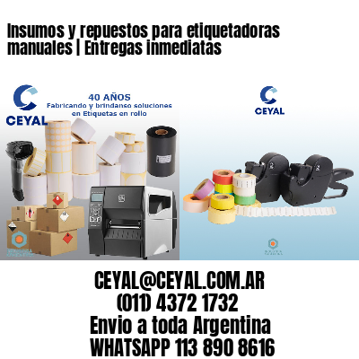 Insumos y repuestos para etiquetadoras manuales | Entregas inmediatas