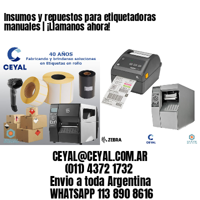 Insumos y repuestos para etiquetadoras manuales | ¡Llamanos ahora!