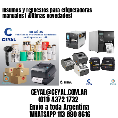 Insumos y repuestos para etiquetadoras manuales | ¡Últimas novedades!